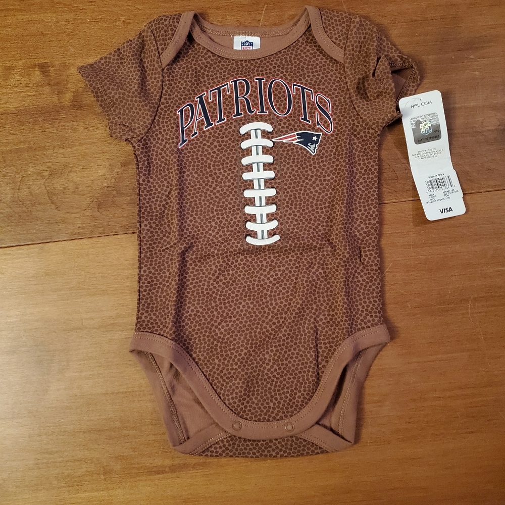 NWT New England Patriots Baby Girl Onesie